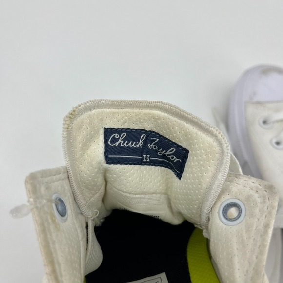 Converse Chuck Taylor II 150154C Low White Canvas Men's Size 8 Sneakers - Picture 9 of 11